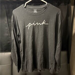 PINK Victoria's Secret Black Long Sleeve Tee